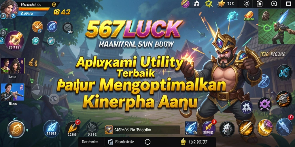 Tampilan intuitif aplikasi 567LUCK untuk pengoptimalan perangkat.