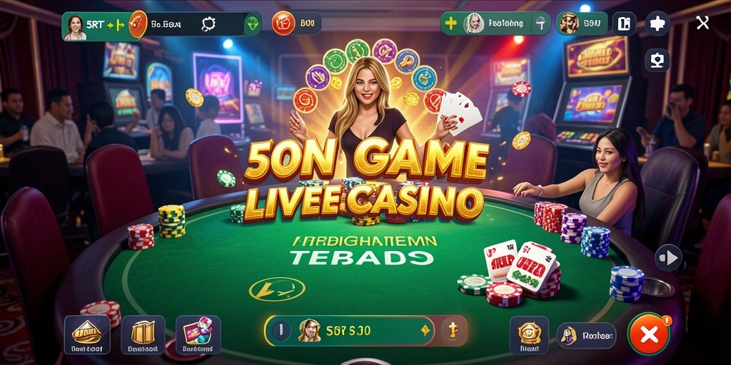 Tampilan menarik gameplay Live Casino 5RT yang seru dan interaktif.
