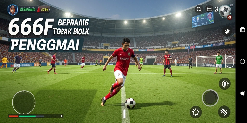 Tampilan aksi mendebarkan saat bermain 666F di lapangan sepak bola.