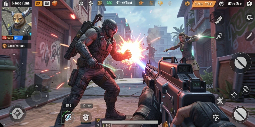 Screenshot gameplay 66D menampilkan aksi seru dalam TPS.