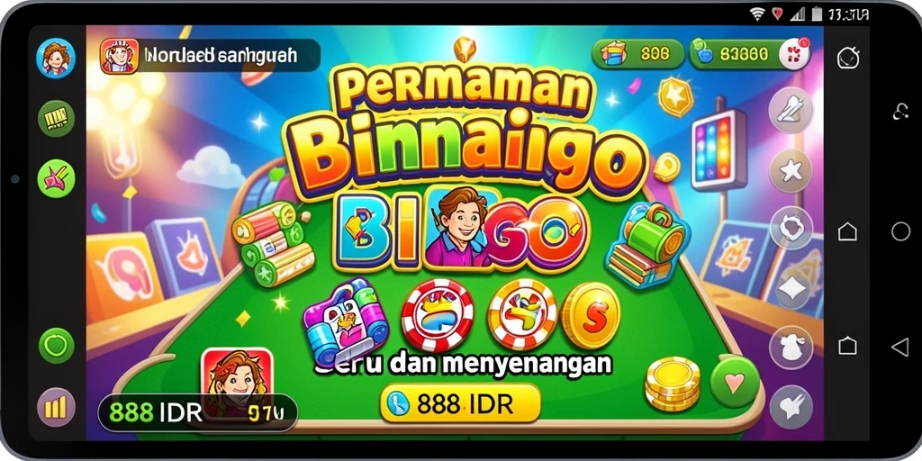 Tangkapan layar gameplay 888IDR dengan suasana permainan Bingo yang seru.