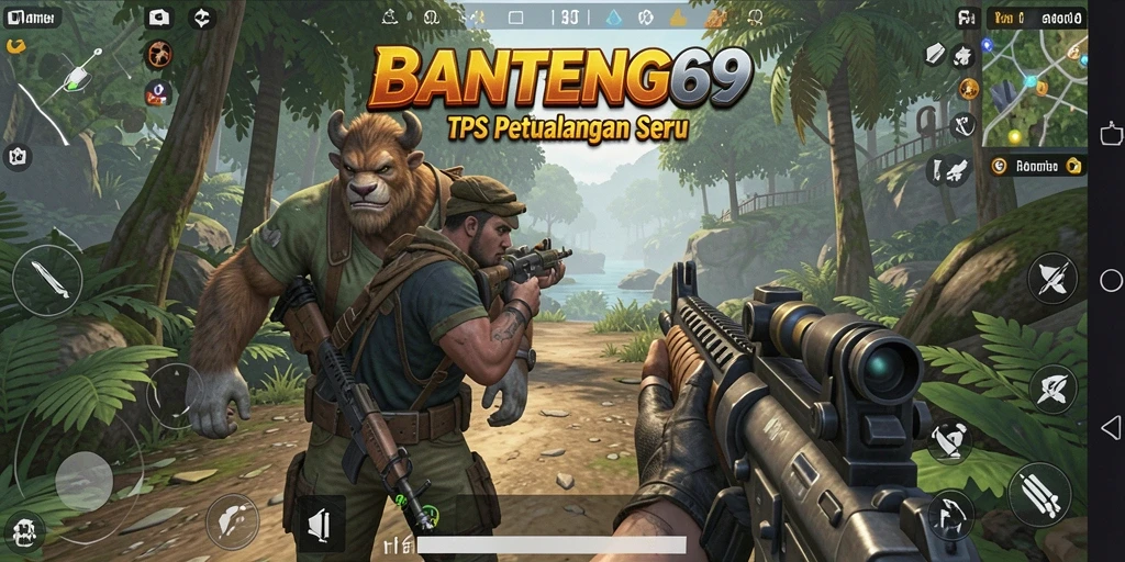 Gameplay seru dalam BANTENG69 dengan aksi tembak-menembak.