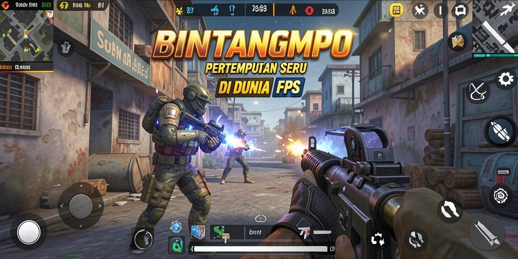 Screenshot BINTANGMPO menampilkan aksi seru dalam gameplay FPS.