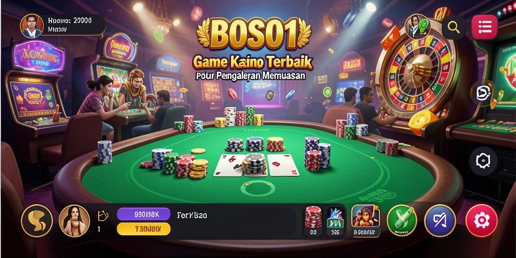 Tampilan gameplay BOS01 yang menegangkan dan mengasyikkan di dunia kasino.