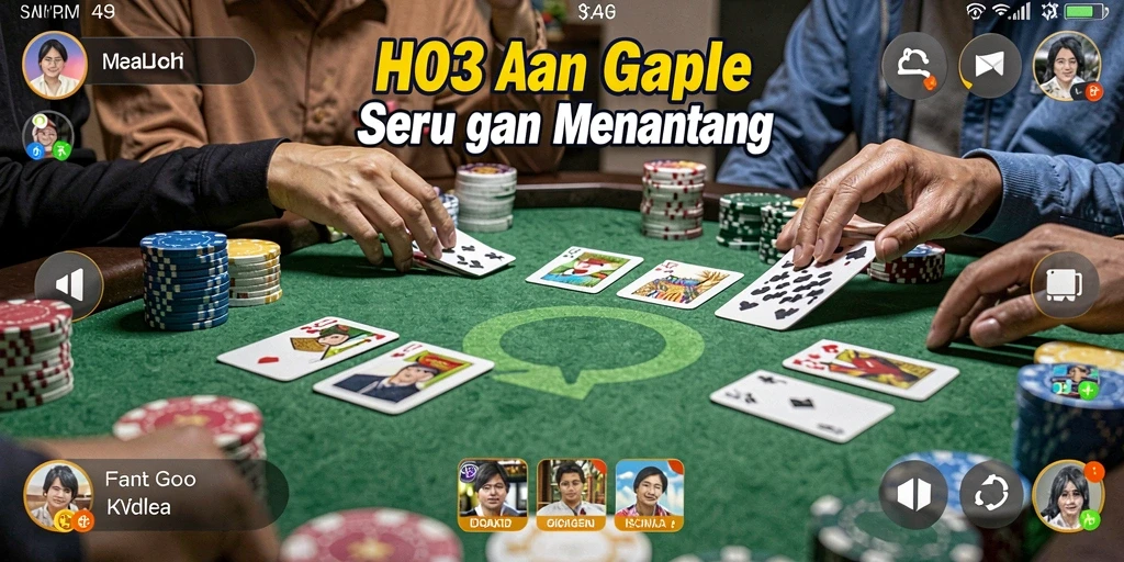 Screenshot gameplay HO3 menampilkan serunya bermain Gaple.