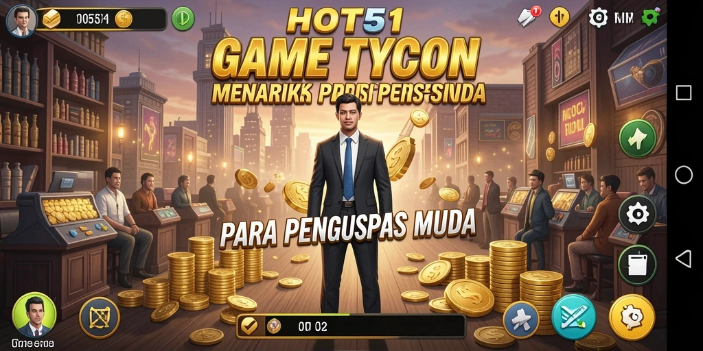 Screenshot HOT51 menampilkan gameplay seru dan interaksi bisnis.