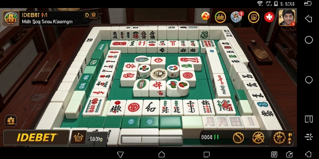 Tampilan gameplay Mahjong yang menarik di IDEBET.