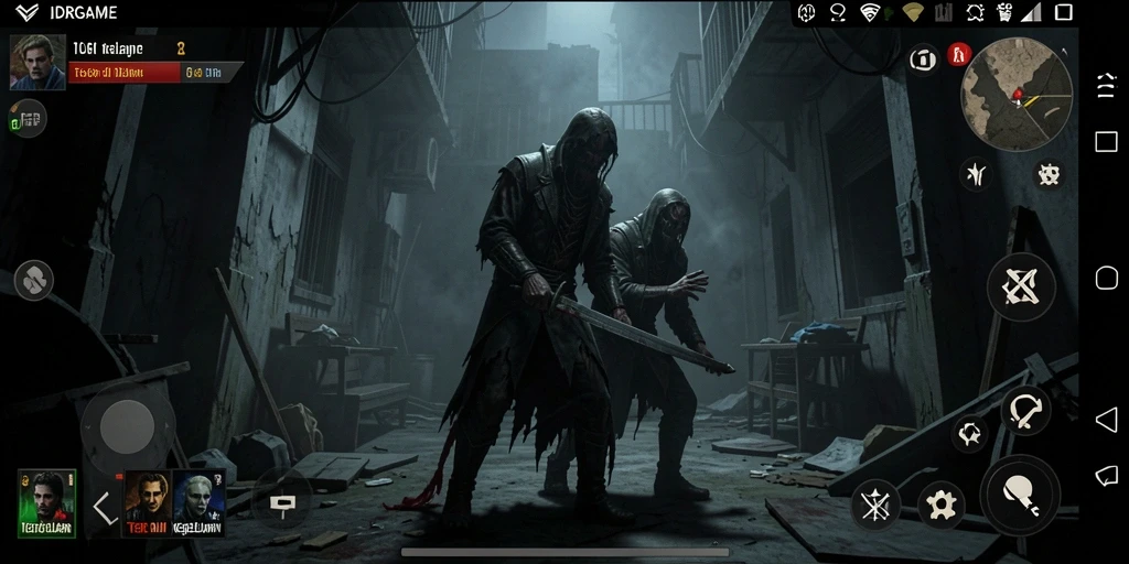 Tampilan gameplay IDRGAME yang menegangkan dan menakutkan.