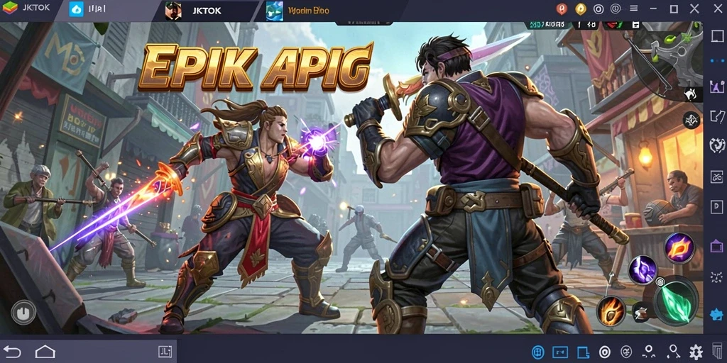 Tampilan menarik dari gameplay MOBA JKTOK yang menegangkan