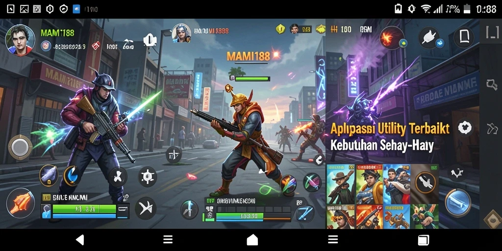 Tampilan aplikasi MAMI188 dengan fitur Utility yang menarik dan mudah diakses.