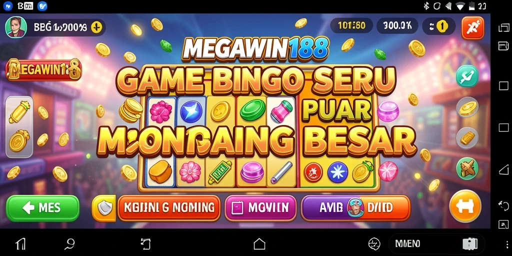 Screenshot MEGAWIN188 menampilkan gameplay Bingo yang seru dan mendebarkan.
