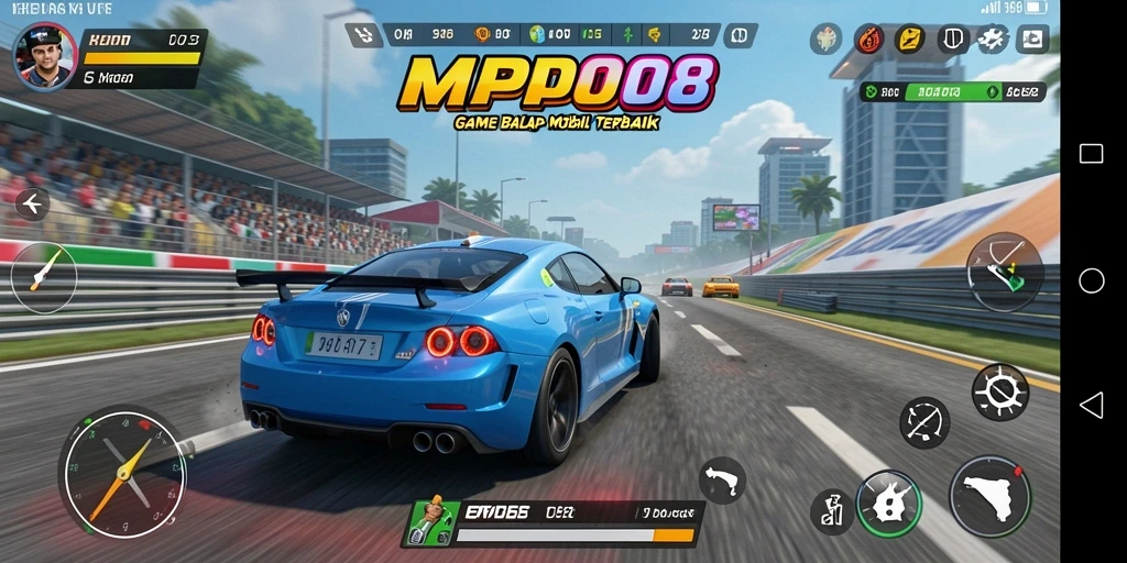 Gameplay Racing yang mendebarkan dan penuh adrenalin.