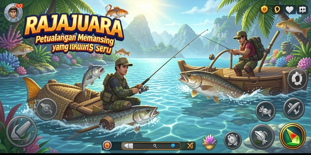Tangkapan ikan besar dalam gameplay RAJAJUARA yang memukau.