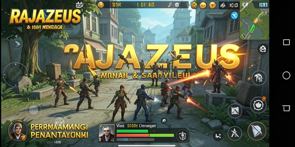 Tangkapan layar gameplay RAJAZEUS yang intens dan strategis.