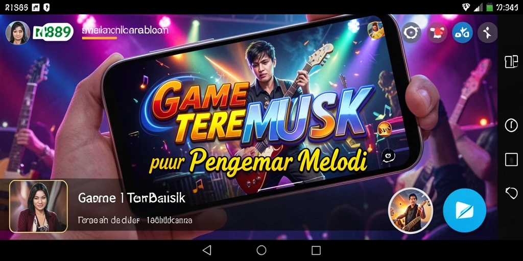 Tampilan menarik dari UI permainan musik RI889.