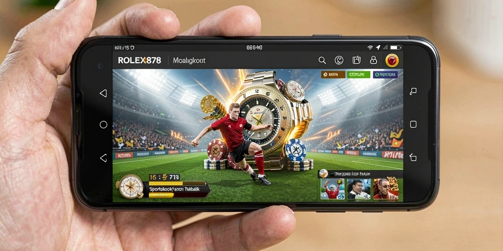 Screenshot gameplay ROLEX878 menampilkan taruhan olahraga yang mendebarkan.