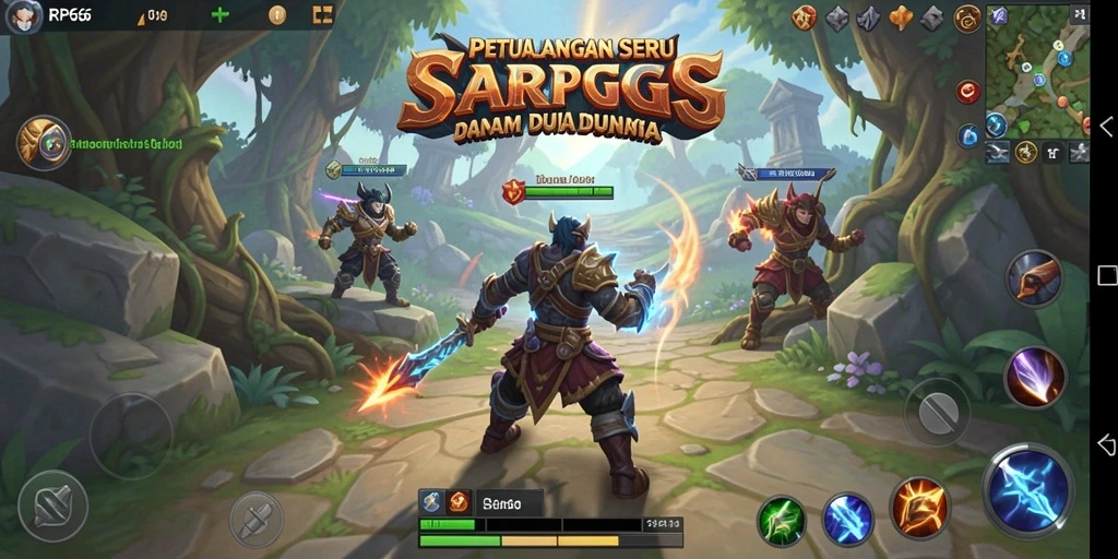Screenshot utama RP66 menampilkan aksi seru dalam pertarungan ARPG yang dinamis.