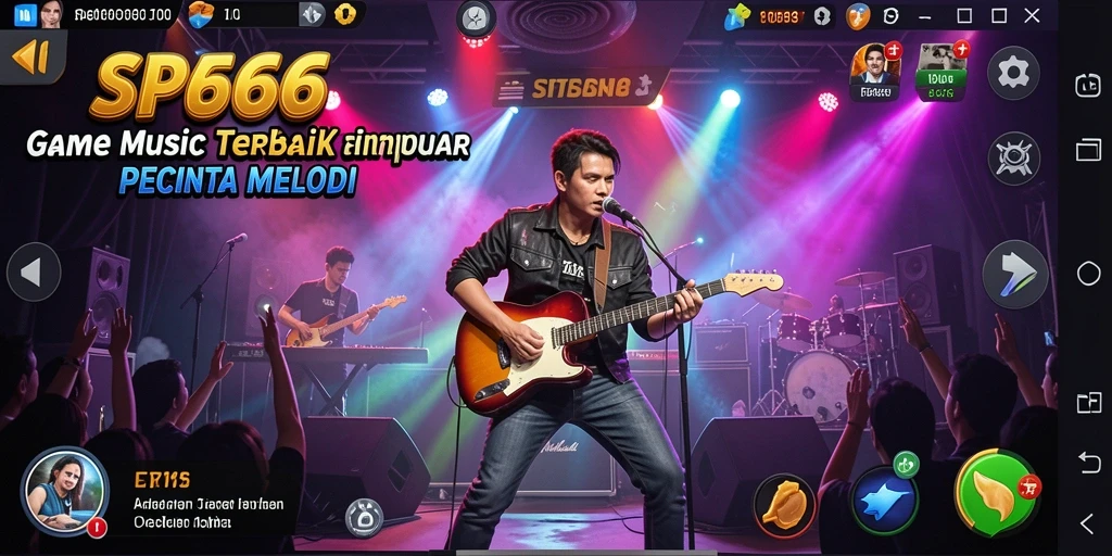 Tampilan gameplay SP666 yang seru dengan berbagai lagu.