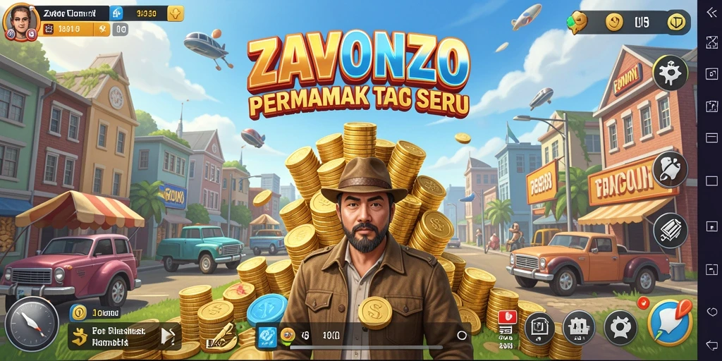 Tampilan gameplay ZAVONZO yang dinamis dan seru.