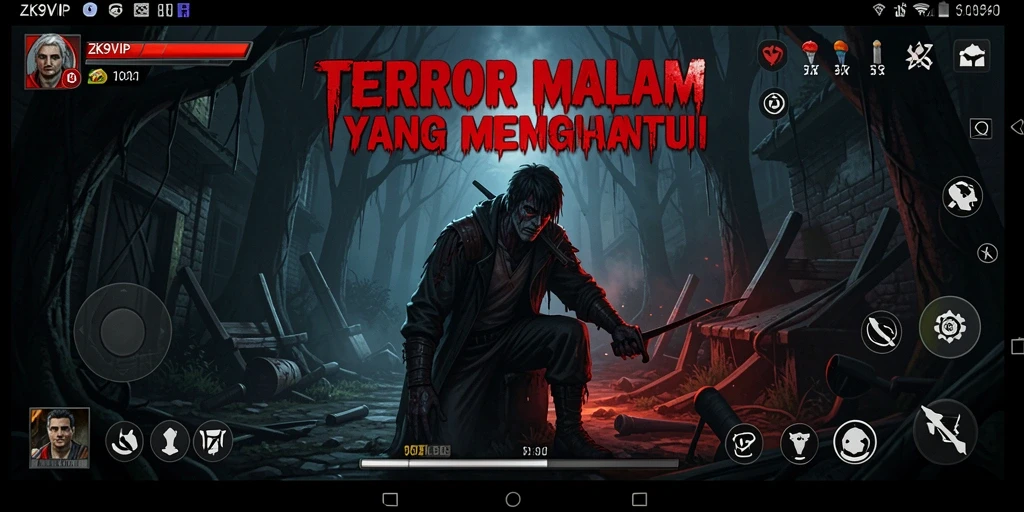 Screenshot menampilkan momen seram dalam ZK9VIP yang mendebarkan.