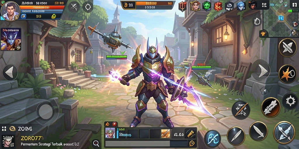 Screenshot dari ZORO77 menampilkan aksi pertempuran seru dalam game SLG.